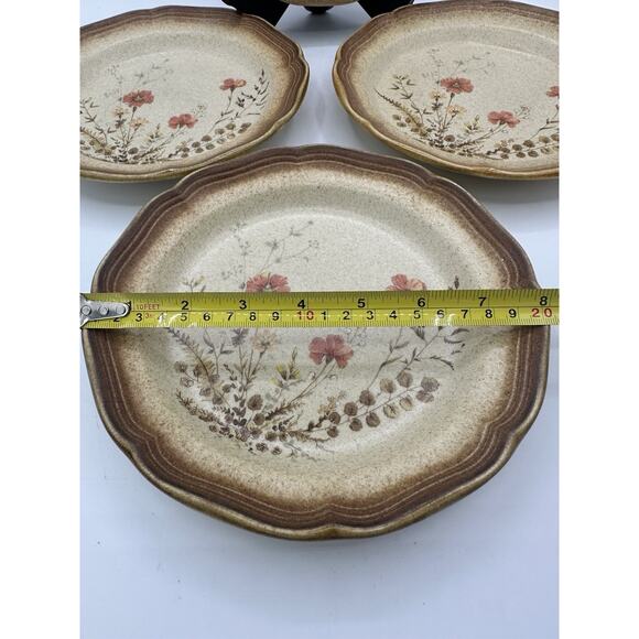 Mikasa Vintage Wheat Brown Stoneware 8” Salad Plates Set Of 4 - Picture 7 of 7